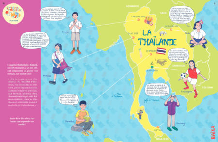 Carte illustrée de la Thaïlande